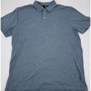 Volcom Heathered Blue Golf Polo Shirt Mens XL Large Classic Casual Preppy